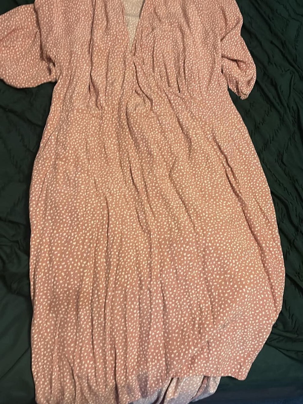 Ava & Viv Blush Pink Dot Midi Dress